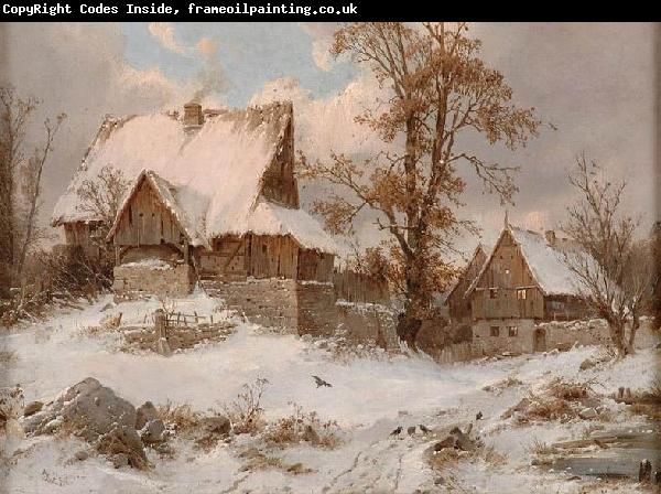 Karl Julius von Leypold Dorfansicht im Winter
